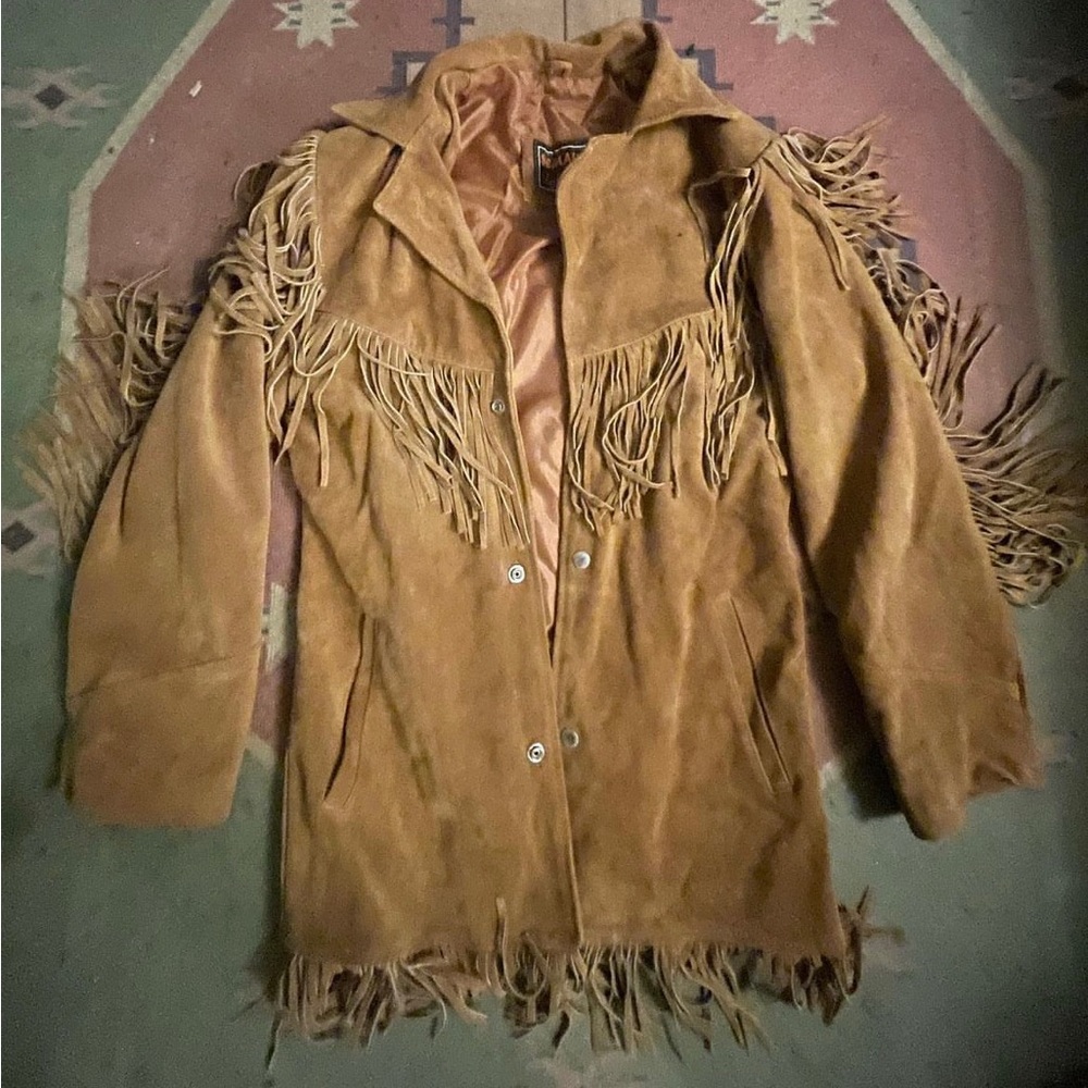 Semauk leather fringe jacket